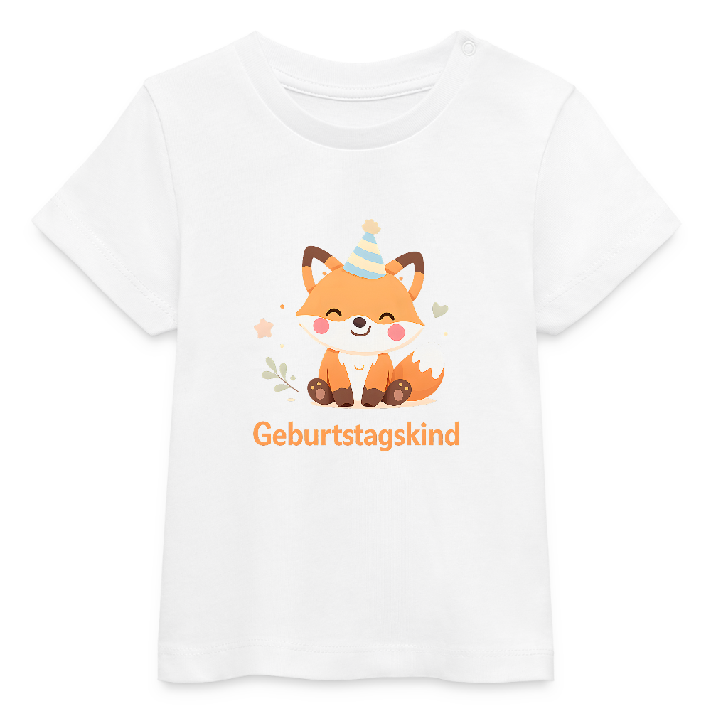 Fuchs Geburtstag - Bio Baby T-Shirt - Weiß