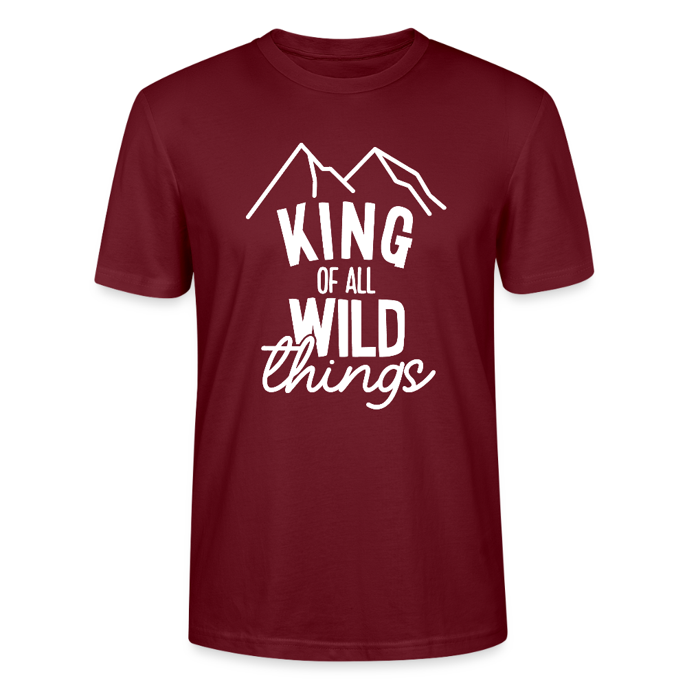 King of all wild things - Bio Unisex T-Shirt - Burgunderrot