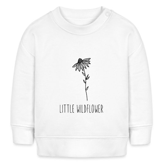 Little wildflower - Bio Baby Sweatshirt - Weiß
