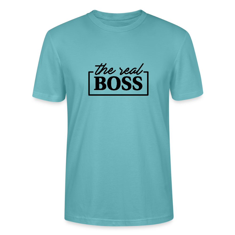 the real Boss - Bio Unisex T-Shirt - Pastelltürkis