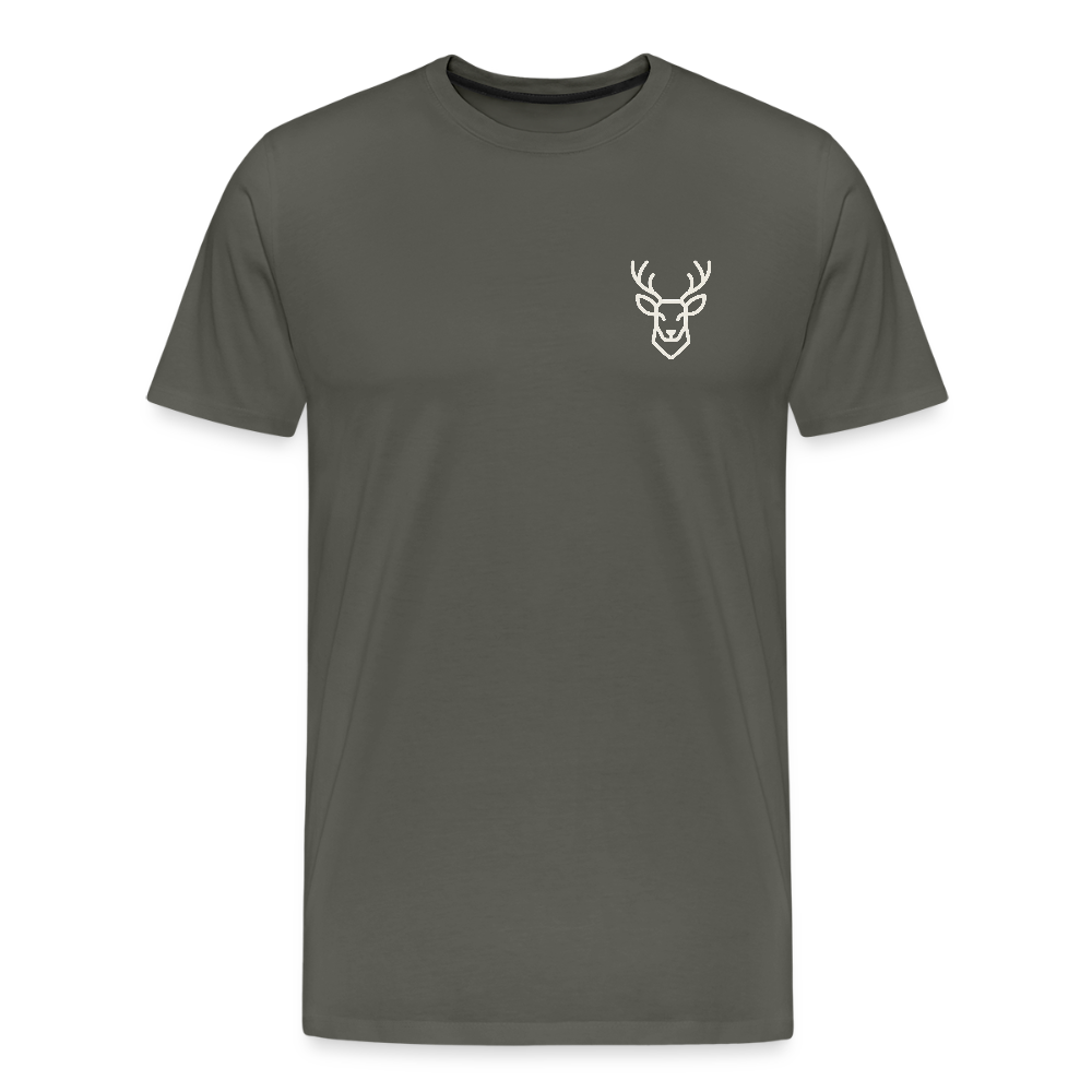 Hirsch - Bio Männer T-Shirt - Asphalt