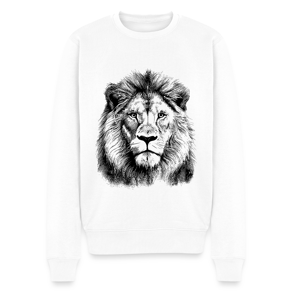 Papa Löwe - Männer Premium Pullover - Weiß