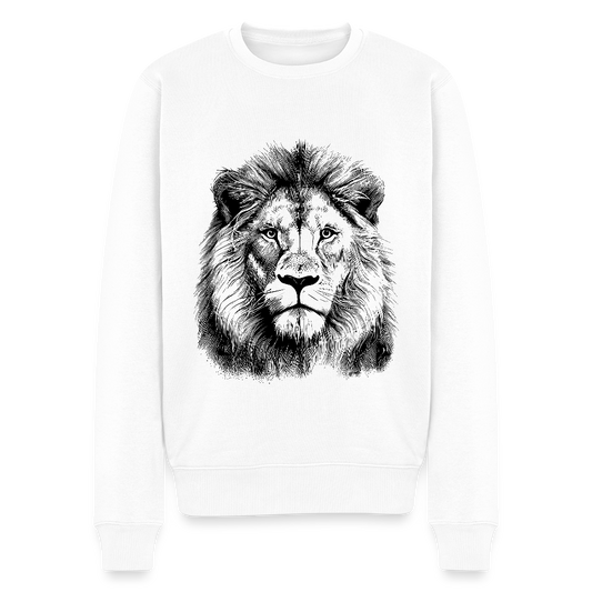 Papa Löwe - Männer Premium Pullover - Weiß