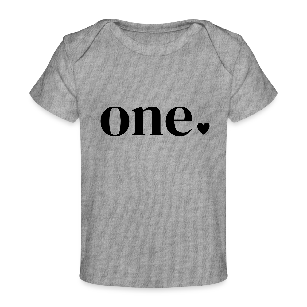 One Herz - Baby Bio-T-Shirt - Grau meliert