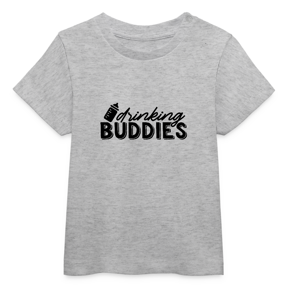 drinking Buddies - Bio Baby T-Shirt - Grau meliert