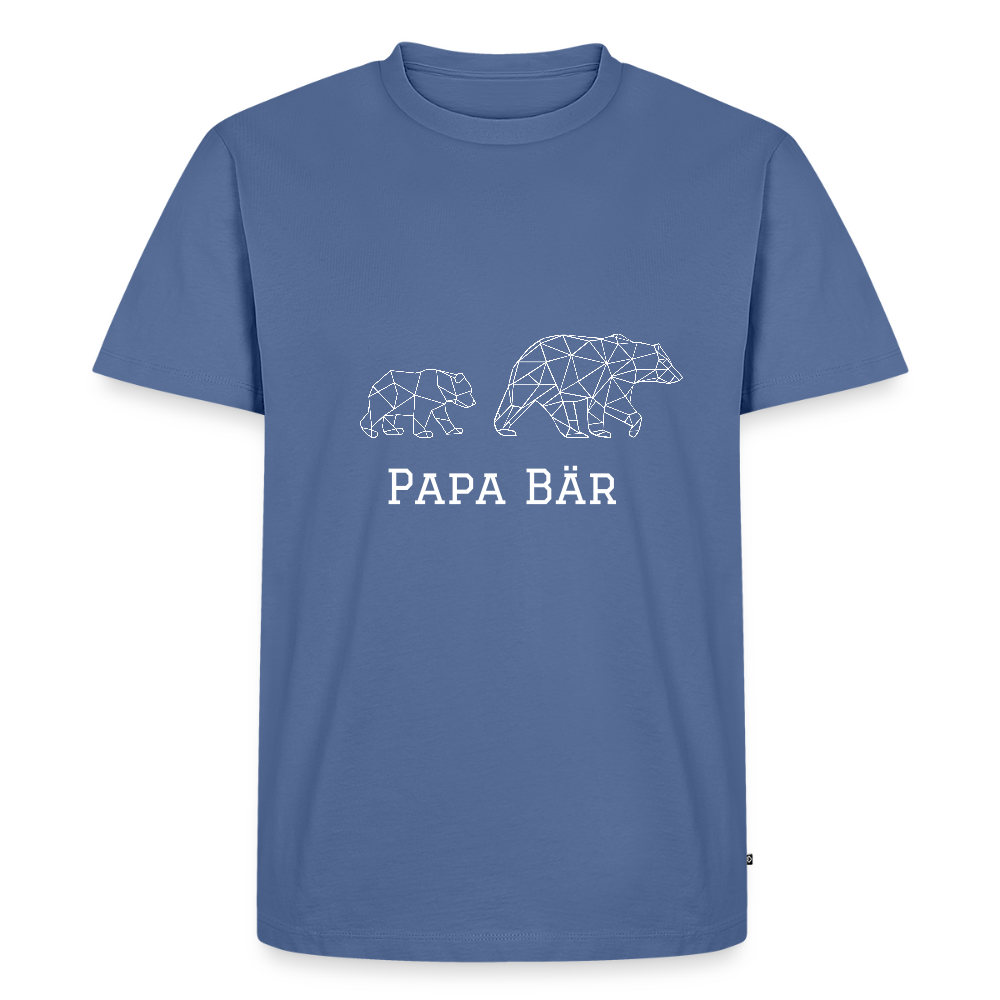 Papa Bär Unisex Bio T-Shirt - Taubenblau