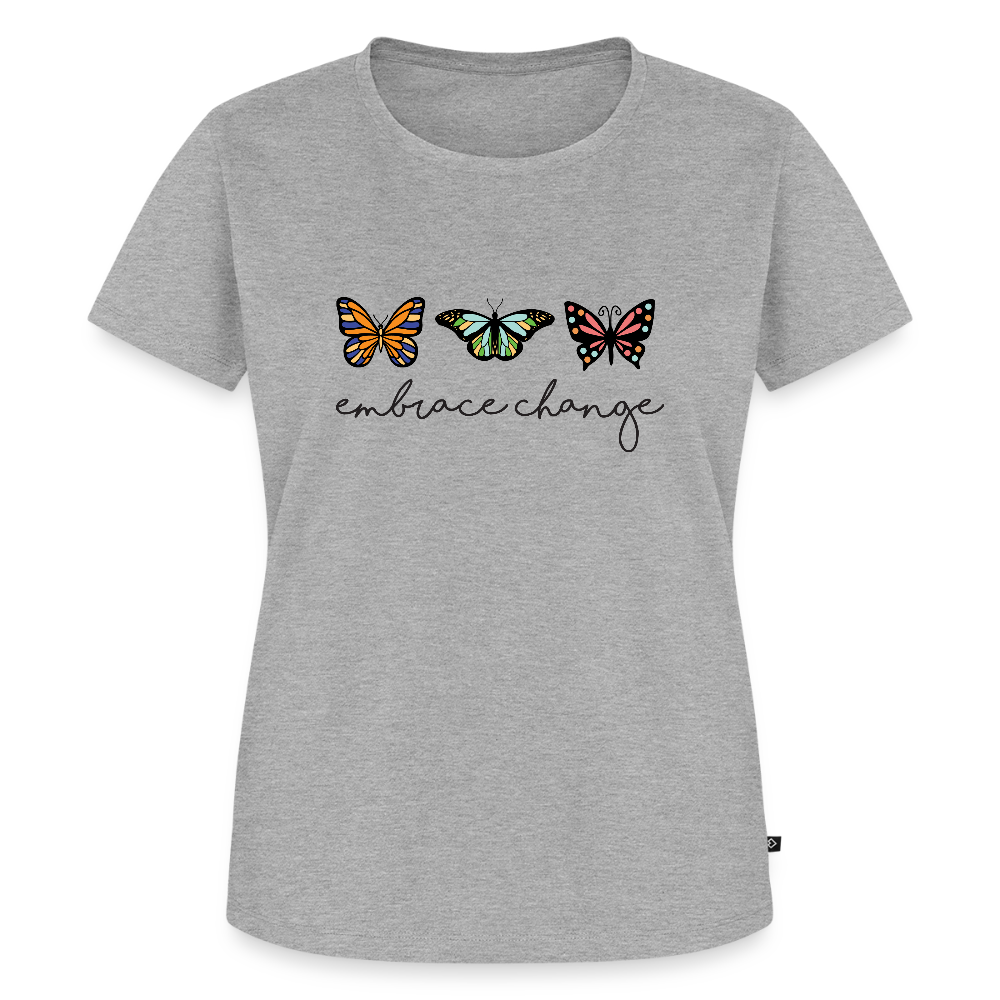 embrace change - Bio Frauen T-Shirt - Grau meliert