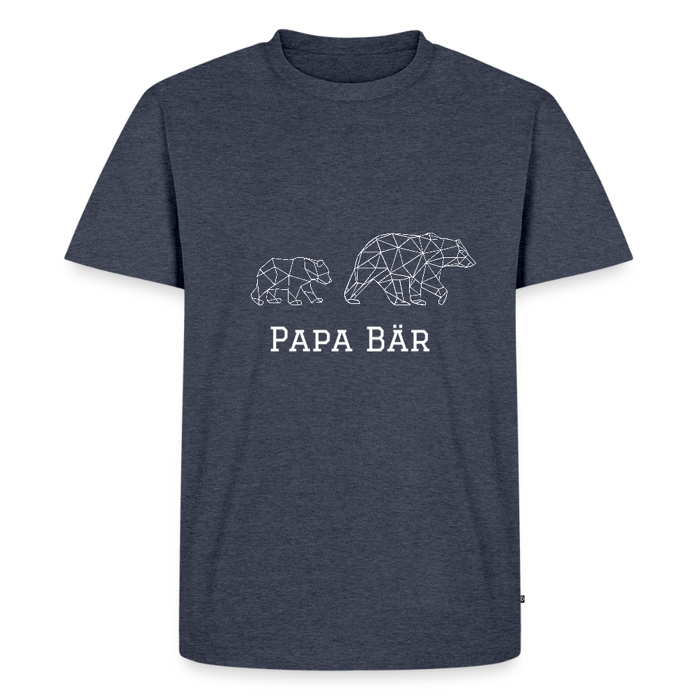 Papa Bär Unisex Bio T-Shirt - Jeansblau 