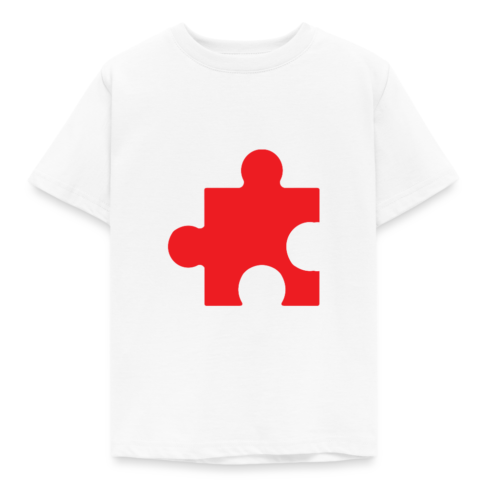 Puzzle Kinder T-Shirt - Weiß