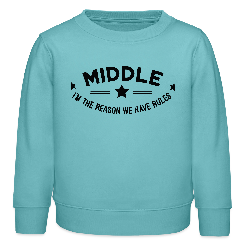 Middle - Bio Kinder Sweatshirt - Pastelltürkis