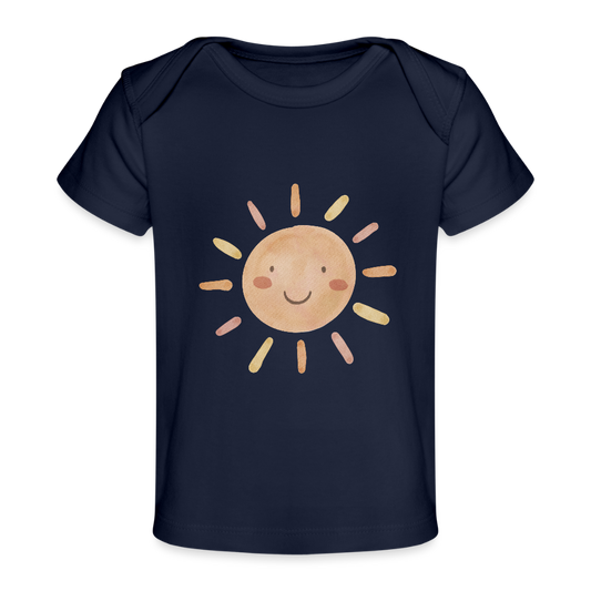 Sonne - Baby Bio-T-Shirt - Dunkelnavy