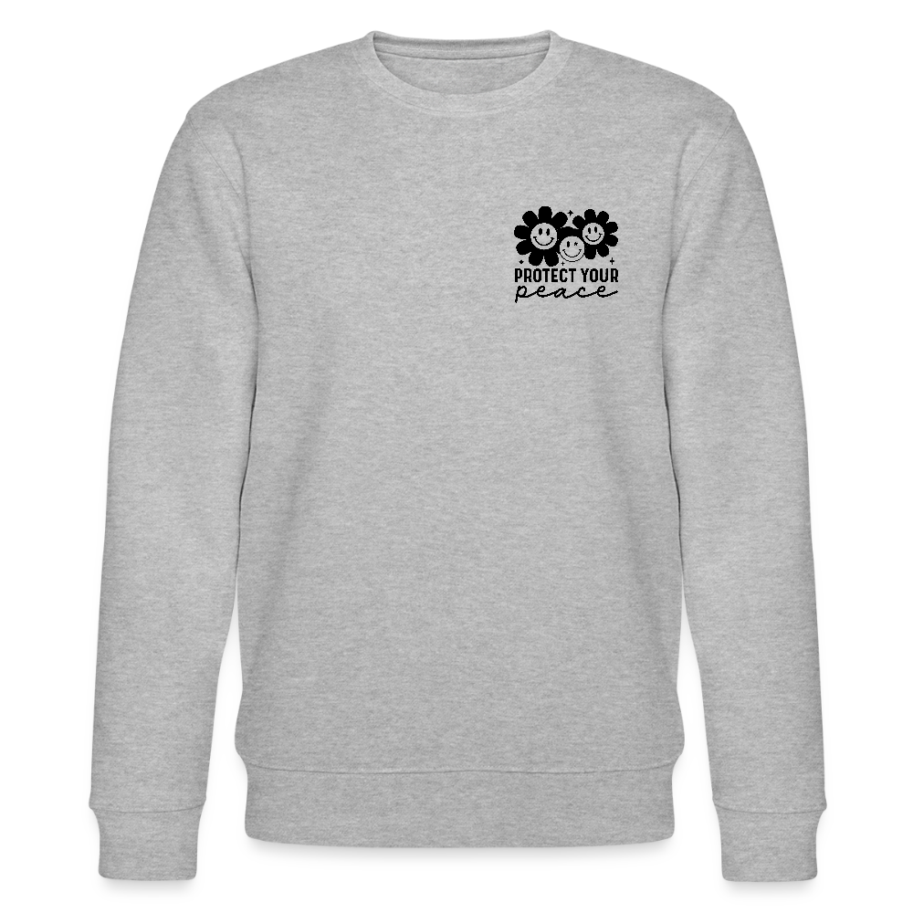 Protect your peace - Bio Unisex Sweatshirt - Grau meliert