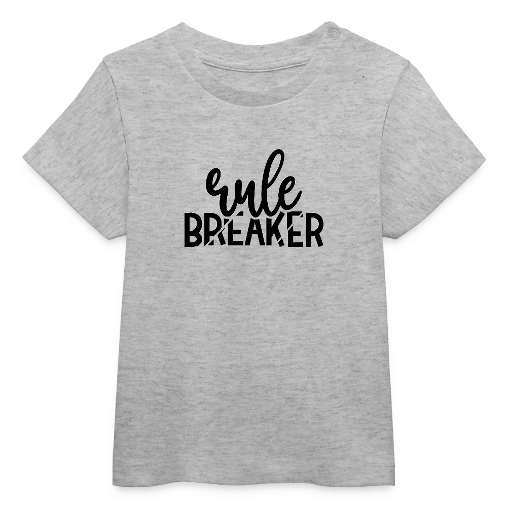 Rule Breaker - Baby Bio-T-Shirt - Grau meliert