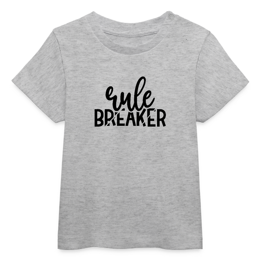 Rule Breaker - Baby Bio-T-Shirt - Grau meliert