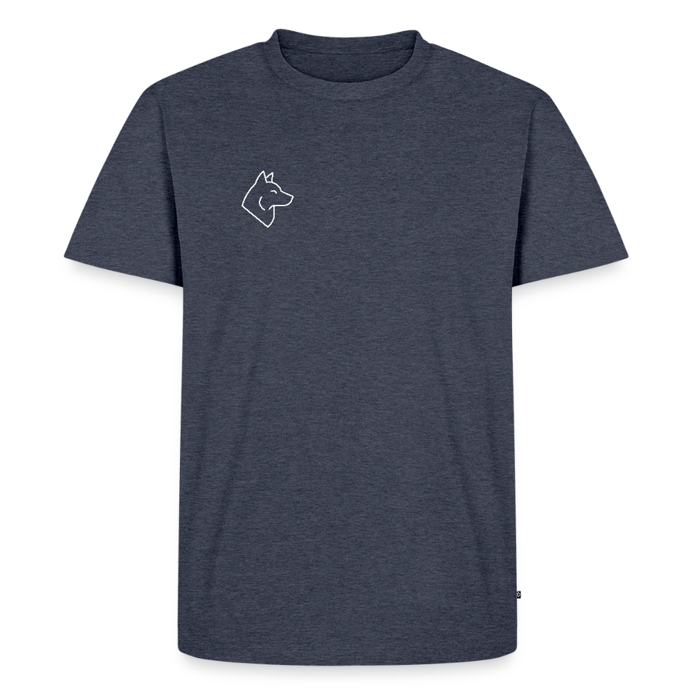 Wolf - Bio Männer T-Shirt - Jeansblau 