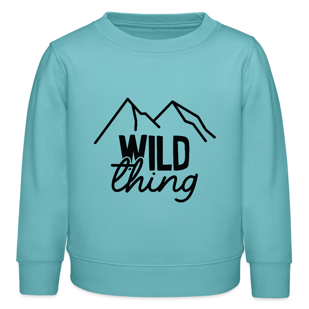wild thing -  Bio Kinder Sweatshirt - Pastelltürkis