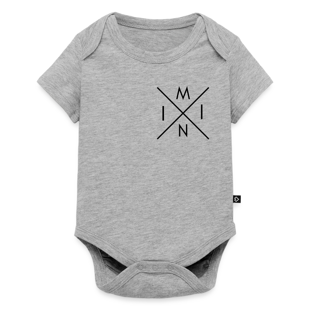 Mini - Bio kurzarm Body - Grau meliert