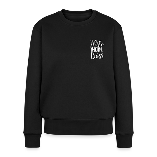 Wife Mom Boss - Frauen Premium Pullover - Schwarz