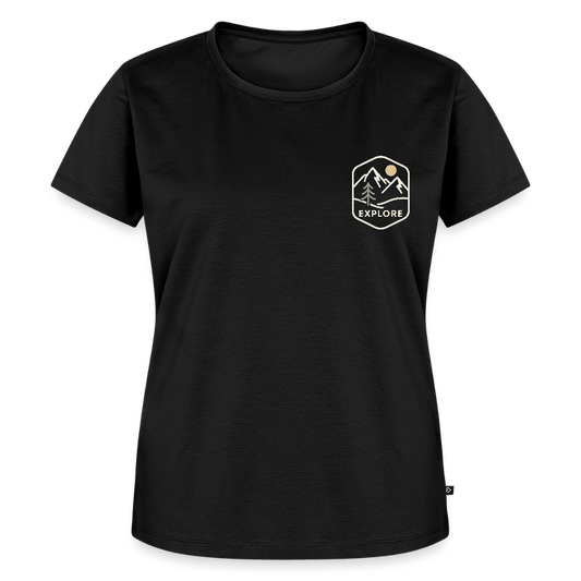Berge - Bio Frauen T-Shirt - Schwarz