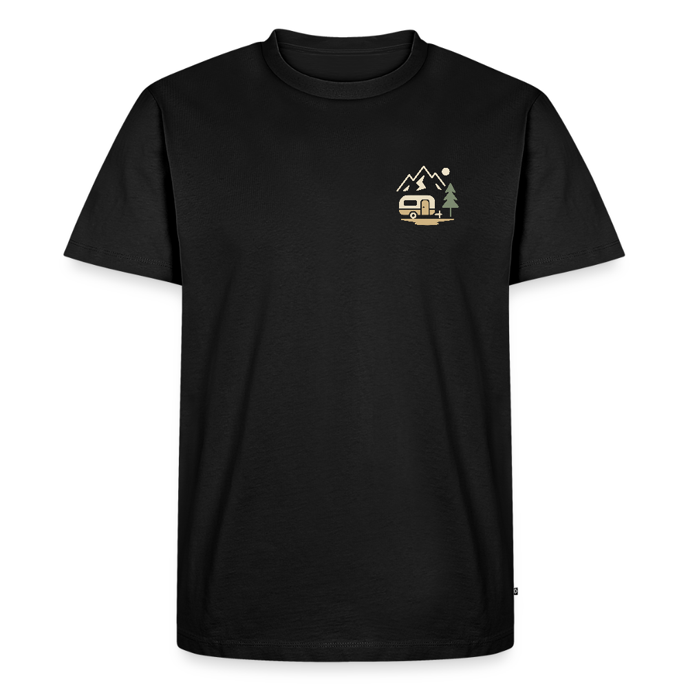 Wohnwagen - Bio Männer T-Shirt - Schwarz