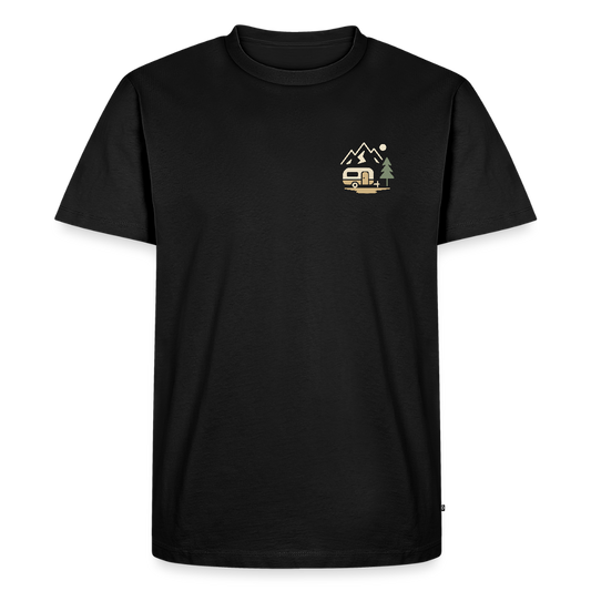 Wohnwagen - Bio Männer T-Shirt - Schwarz