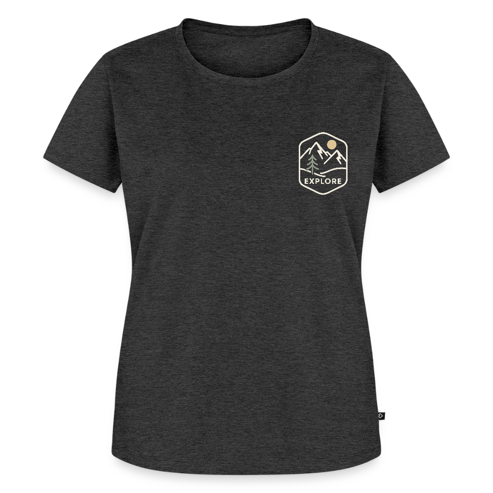 Berge - Bio Frauen T-Shirt - Anthrazit meliert