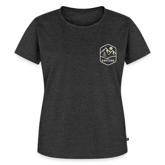 Berge - Bio Frauen T-Shirt - Anthrazit meliert