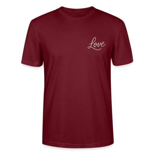 Love - Bio Unisex T-Shirt - Burgunderrot