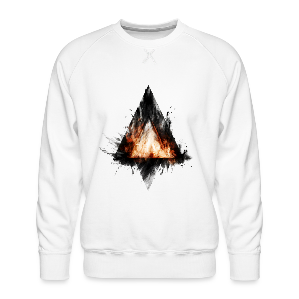 Triangle Fire Männer Pullover - weiß