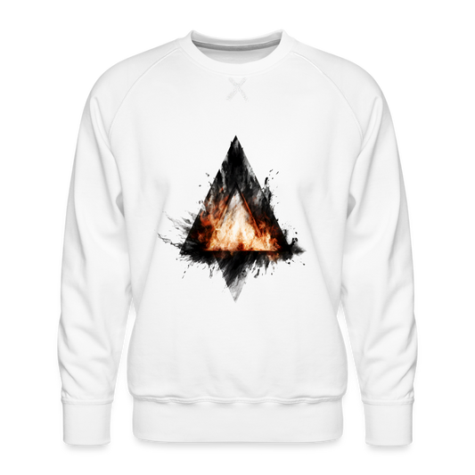 Triangle Fire Männer Pullover - weiß