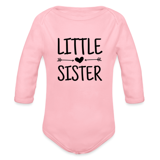 Little Sister Baby Bio-Langarm-Body - Hellrosa