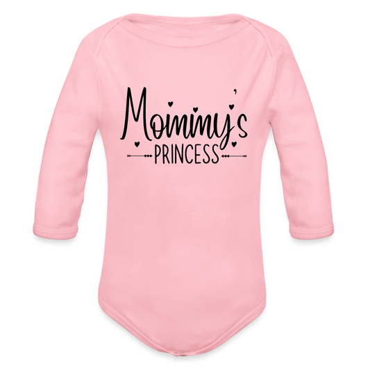 Mommy Princess Baby Bio-Langarm-Body - Hellrosa