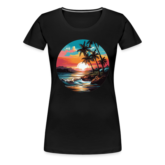 Tropical Frauen T-Shirt - Schwarz