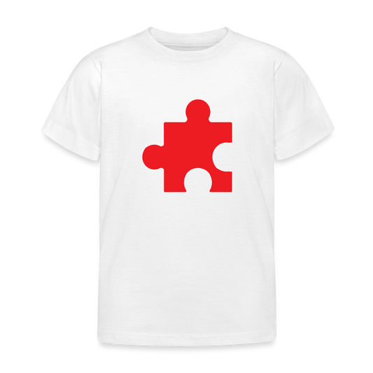 Puzzle Kinder T-Shirt - weiß