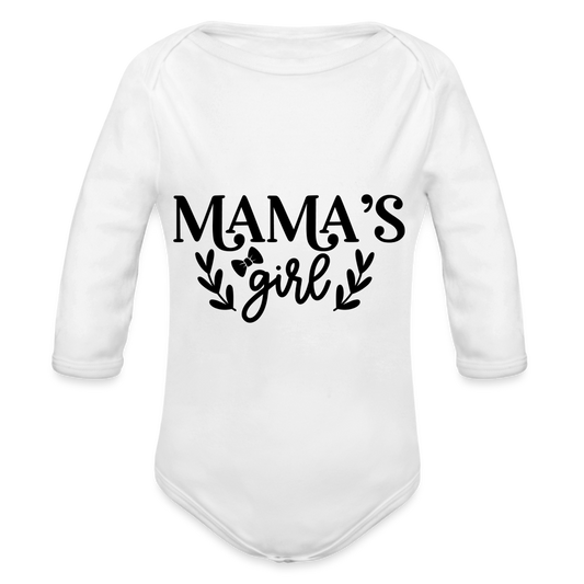 Mama´s Girl Baby Bio-Langarm-Body - weiß