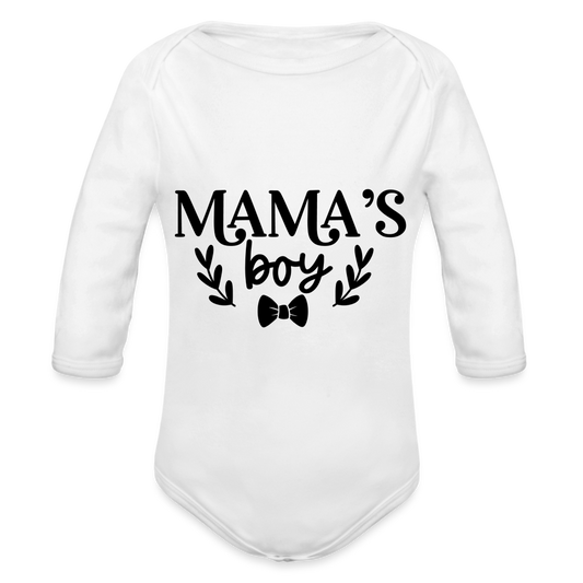 Mamas Boy Baby Bio-Langarm-Body - weiß