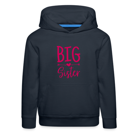 Big Sister Kinder Premium Hoodie - Navy