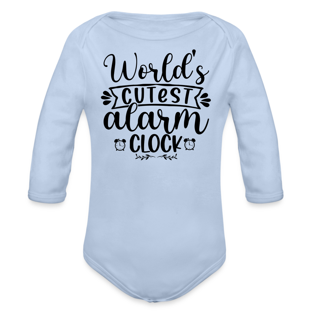 Worlds cutest alarm clock Baby Bio-Langarm-Body - Sky