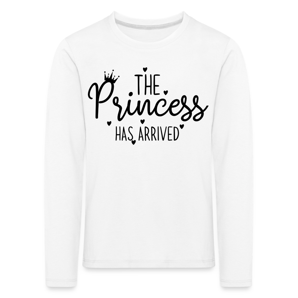 The Princess has arrived Kinder Premium Langarmshirt - weiß