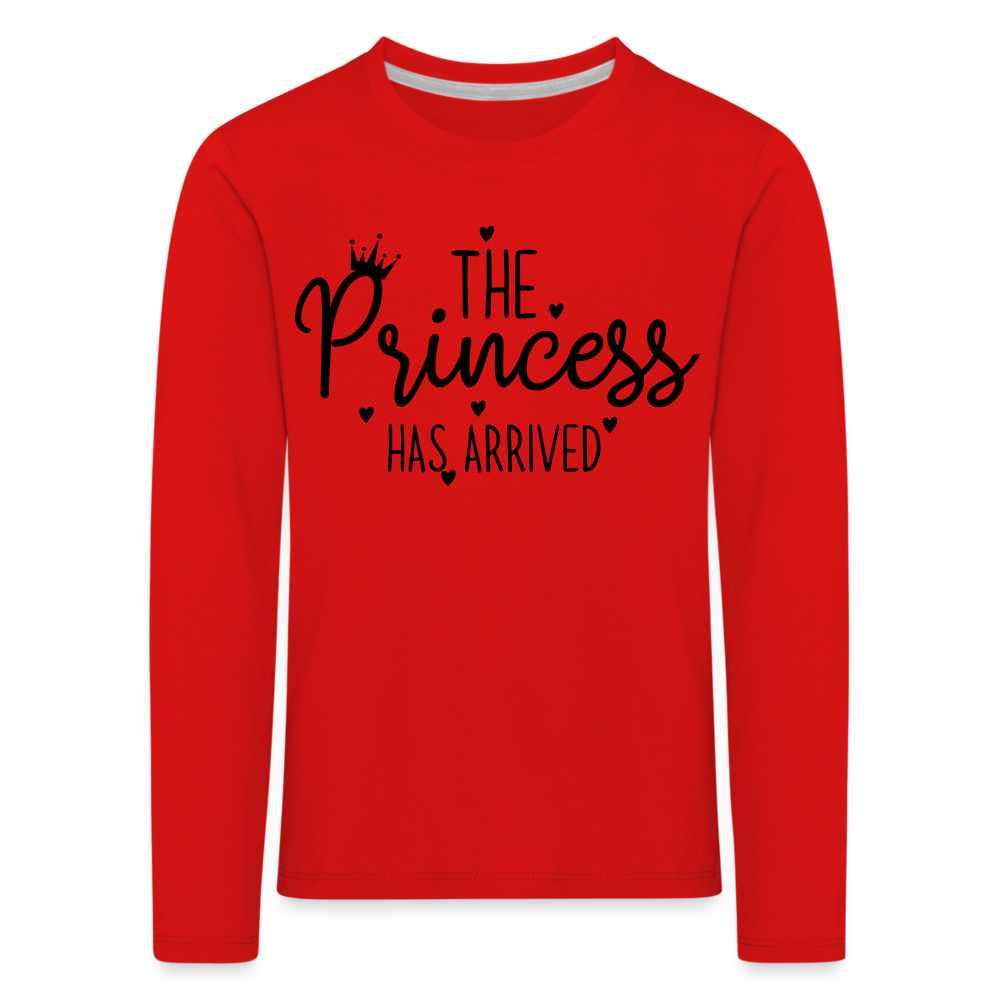 The Princess has arrived Kinder Premium Langarmshirt - Rot