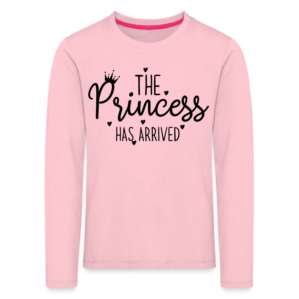 The Princess has arrived Kinder Premium Langarmshirt - Hellrosa