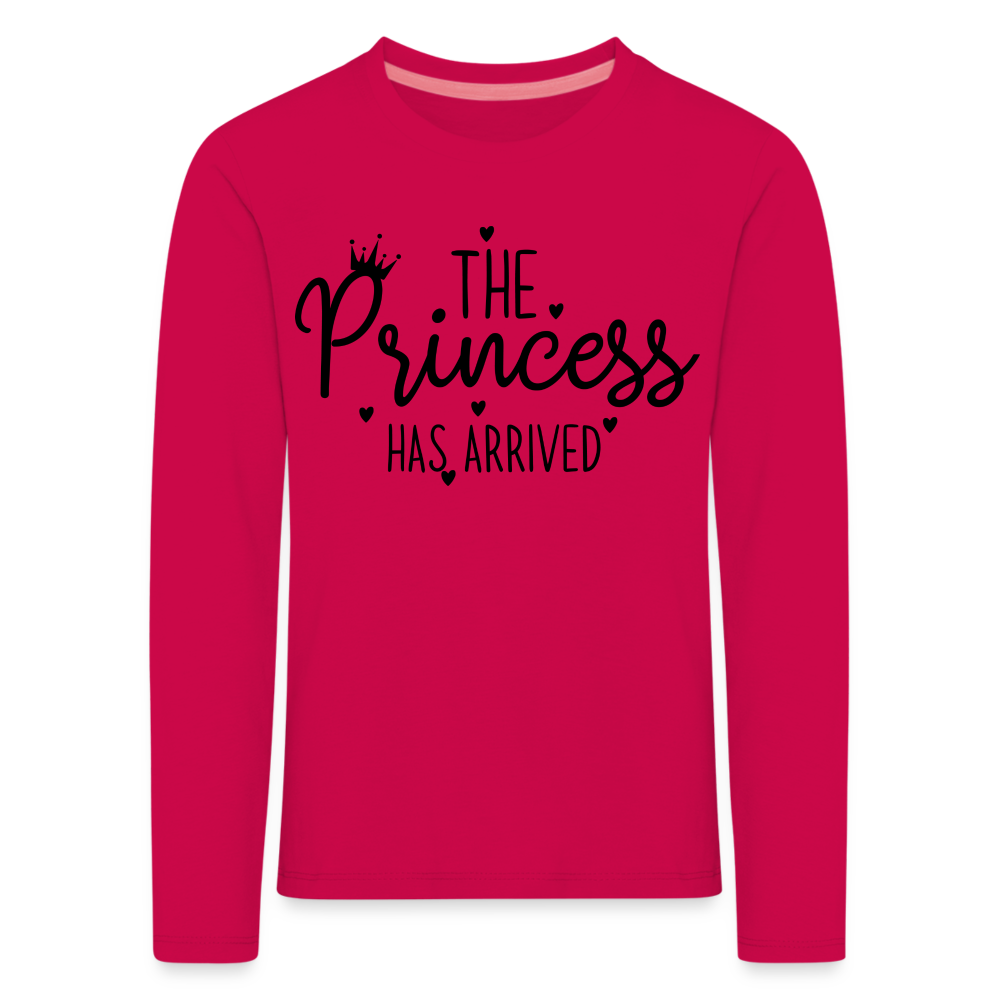 The Princess has arrived Kinder Premium Langarmshirt - dunkles Pink