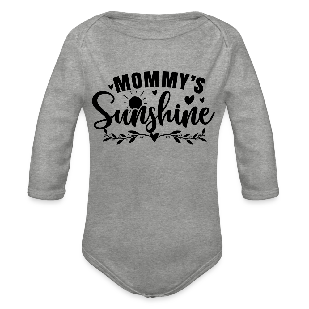 Mommy's Sunshine - Baby Bio-Langarm-Body - Grau meliert