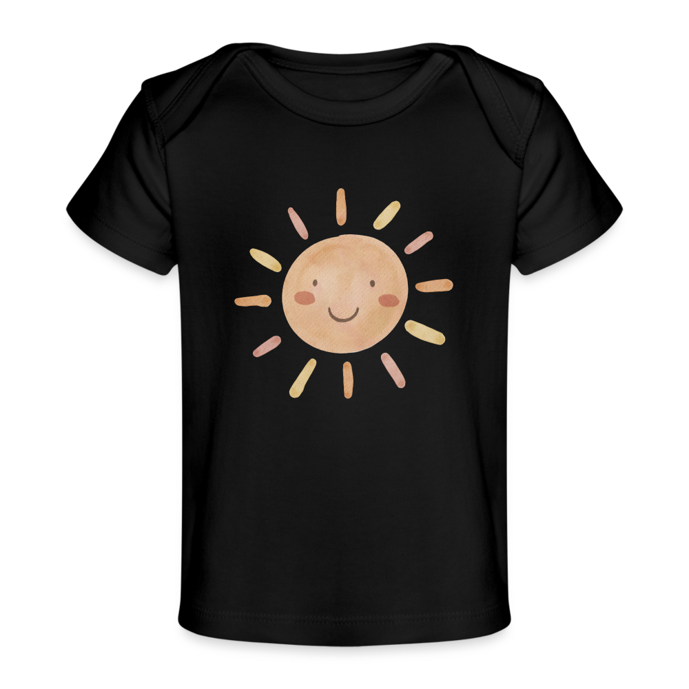 Sonne - Baby Bio-T-Shirt - Schwarz