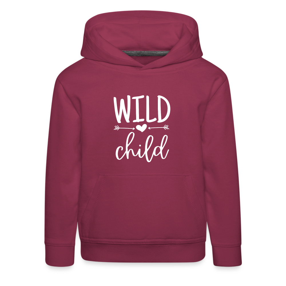 Wild child - Kinder Premium Hoodie - Bordeaux