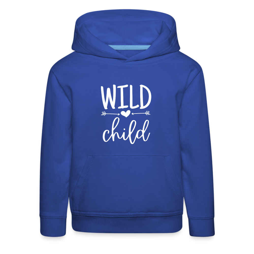 Wild child - Kinder Premium Hoodie - Royalblau