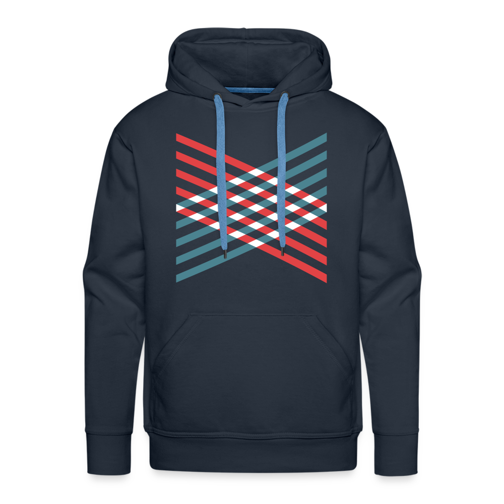 Linien Diagonal - Men’s Premium Hoodie - Navy