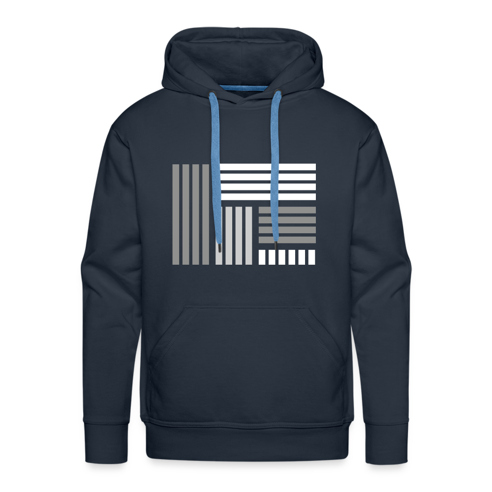 Linien - Men’s Premium Hoodie - Navy