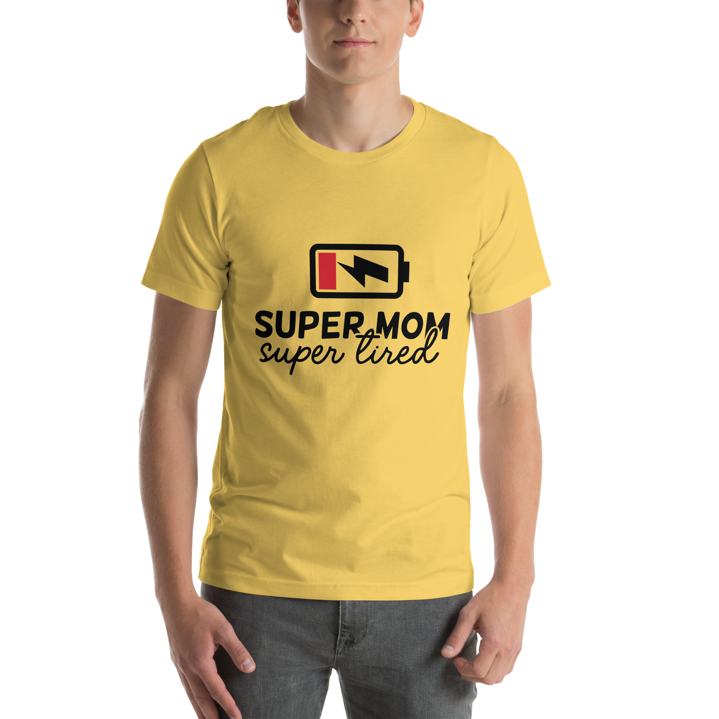 Batterie Super Mom Unisex-T-Shirt